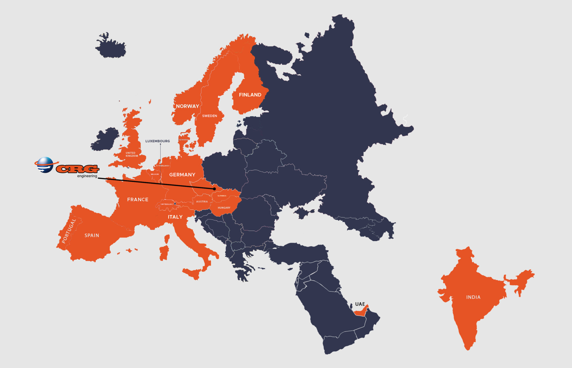 CRG Czech - Customers world map